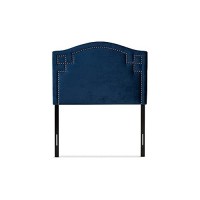 Baxton Studio Aubrey Modern And Contemporary Royal Blue Velvet Fabric Upholstered Twin Size Headboard