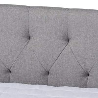 Baxton Studio Delora Queen Size Light Grey Upholstered Daybed