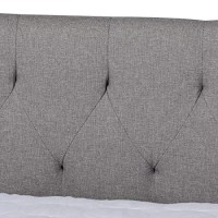Baxton Studio Delora Full Size Light Grey Upholstered Daybed With Trundle