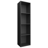 Vidaxl Book Cabinet/Tv Cabinet Black 14.2X11.8X56.3 Engineered Wood