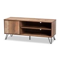 Baxton Studio Tv Stands, One Size, Rustic Oakblack