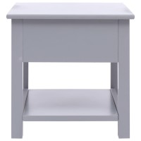 Vidaxl Side Table Gray 15.7X15.7X15.7 Paulownia Wood