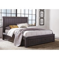 Modus Furniture Solid-Wood Bed, Queen, Heath - Basalt Grey