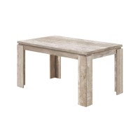 Monarch Specialties 36X 60 Taupe Reclaimed Wood-Look Dining Table