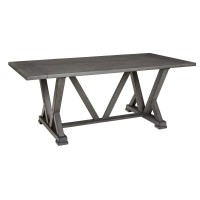 Progressive Furniture Fiji Rectangular Dining Table, 78 W X 40 D X 31 H, Gray