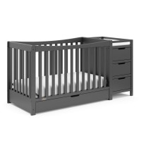 Graco Remi 4-In-1 Convertible Crib & Changer With Drawer (Espresso) - Greenguard Gold Certified, Crib And Changing Table Combo, Includes Changing Pad, Converts To Toddler Bed, Daybed And Full-Size Bed