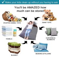 Stuffed Animal Storage Bean Bag Chair 53 Extra Large Beanbag Cover For Kids And Adults, Plush Toys Holder And Organizer For Boys And Girls Premium Velvet - Soft & Comfortable