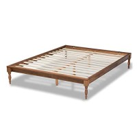 Baxton Studio Romy Vintage French Inspired Ash Wanut Finished Queen Size Wood Bed Frame