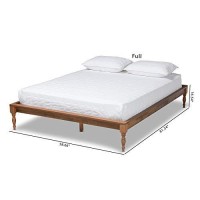 Baxton Studio Romy Vintage French Inspired Ash Wanut Finished Queen Size Wood Bed Frame