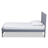 Baxton Studio Adela Twin Size Gray Finished Wood Platform Bed