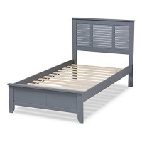 Baxton Studio Adela Twin Size Gray Finished Wood Platform Bed