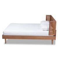 Baxton Studio Rina Queen Size Brown Wood Platform Bed With Headboard