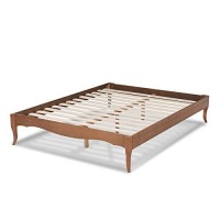 Baxton Studio Marieke Vintage French Inspired Ash Wanut Finished Queen Size Wood Bed Frame