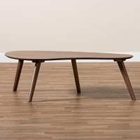 Baxton Studio Scarlette Mid-Century Modern Walnut Finished Coffee Table