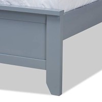 Baxton Studio Adela Modern And Contemporary Grey Finished Wood Full Size Platform Bed