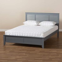 Baxton Studio Adela Modern And Contemporary Grey Finished Wood Full Size Platform Bed