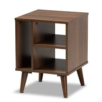 Baxton Studio Sami Brown Finished Wood End Table