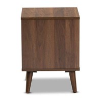 Baxton Studio Sami Brown Finished Wood End Table