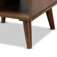 Baxton Studio Sami Brown Finished Wood End Table