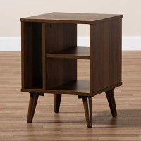 Baxton Studio Sami Brown Finished Wood End Table