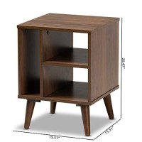 Baxton Studio Sami Brown Finished Wood End Table