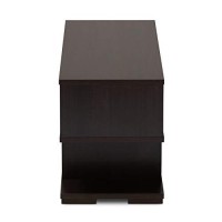 Baxton Studio Arne Modern And Contemporary Dark Brown Finished Wood Tv Stand