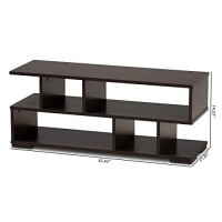 Baxton Studio Arne Modern And Contemporary Dark Brown Finished Wood Tv Stand