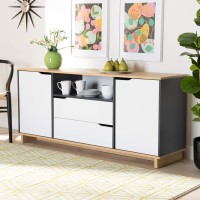 Baxton Studio Reed Multicolor 2-Door Wood Dining Room Sideboard