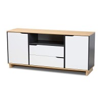 Baxton Studio Reed Multicolor 2-Door Wood Dining Room Sideboard