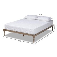 Baxton Studio Iseline Modern And Contemporary Antique Grey Finished Wood Full Size Platform Bed Frame