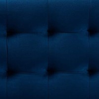 Baxton Studio Roanoke Modern And Contemporary Navy Blue Velvet Fabric Upholstered Grid-Tufted Storage Ottoman Bench