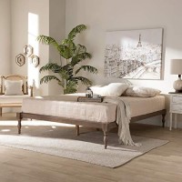 Baxton Studio Iseline Modern And Contemporary Antique Oak Finished Wood Full Size Platform Bed Frame