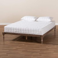 Baxton Studio Iseline Modern And Contemporary Antique Oak Finished Wood Full Size Platform Bed Frame