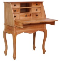 Vidaxl Secretary Desk 30.7X16.5X40.6 Solid Mahogany Wood