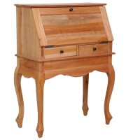 Vidaxl Secretary Desk 30.7X16.5X40.6 Solid Mahogany Wood