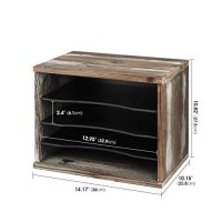 J Jackcube Design Rustic Wood Desk Organizer Paper File Holder For Home And Office, Document Storage, File Sorter, Mail And Letter Tray(4 Compartments) - Mk560A