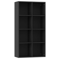 Vidaxl Book Cabinet/Sideboard Black 26X11.8X51.2 Engineered Wood