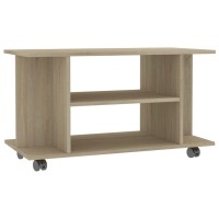 Vidaxl Tv Cabinet With Castors Sonoma Oak 31.5X15.7X15.7 Engineered Wood