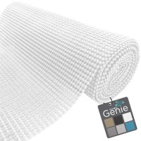 Home Genie Drawer And Shelf Liner, Non Adhesive Roll, 20 Inch X 20 Ft, Durable And Strong, Grip Liners For Drawers, Shelves, Cabinets, Pantry, Storage, Kitchen And Desks, Pure White