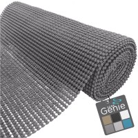 Home Genie Slip Resistant Drawer And Shelf Liner, Non Adhesive Roll, 17.5 Inch X 10 Ft, Durable And Strong, Grip Liners For Drawers, Shelves, Cabinets, Pantry, Storage, Kitchen And Desks, Slate Gray