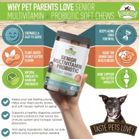 Senior Dog Multivitamin + Dog Probiotics Soft Chews | Glucosamine Chondroitin, Probiotics, Omega 3 | Senior Dog Supplements & Vitamins | Senior Dog Health Supplies