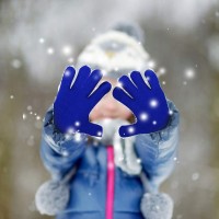Onesing 5 Pairs Kids Gloves Knit Gloves For Kids Winter Gloves Stretchy White Kids Gloves Solid Finger Boys Gloves For Girls Boys