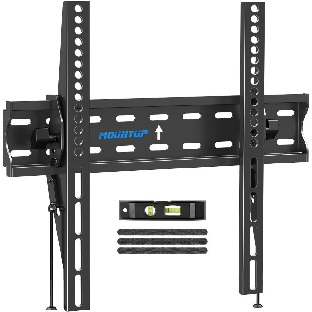 Mountup Ul Listed Tv Wall Mount, Tilting Tv Bracket For Most 26-60 Inch Led Lcd Oled Flat/Curved Tvs, Low Profile Tv Mount Save Spacing - Fits 12 To 16 Stud, Max Vesa 400X400Mm Up To 99 Lbs, Mu0007