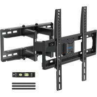 Mountup Ul Listed Tv Wall Mount, Full Motion Tv Wall Mount For Most 26-65 Inch Flat/Curved Tv Fit 16 Wood Stud, Wall Mount Tv Bracket With Dual Swivel Articulating Arm Max Vesa 400X400Mm Up To 88 Lbs