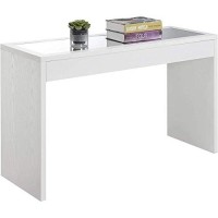 Convenience Concepts Northfield Mirrored Console Table, White