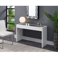 Convenience Concepts Northfield Mirrored Console Table, White