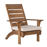 Linon Home D?Cor Caitlyn Brown Outdoor Chair, Natrual/White
