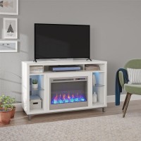 Ameriwood Home Lumina Fireplace Tv Stand For Tvs Up To 48 (White)