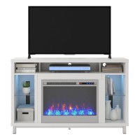 Ameriwood Home Lumina Fireplace Tv Stand For Tvs Up To 48 (White)