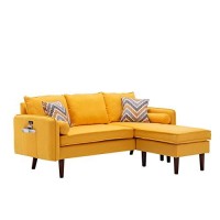 Lilola Home Lhf-89628Yw Sectional, Yellow